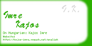 imre kajos business card